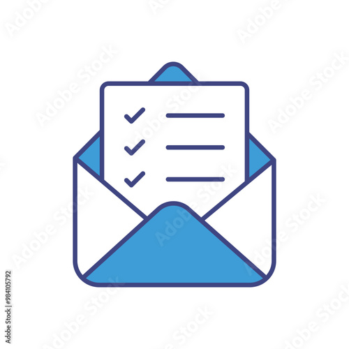 Email List vector icon stock illustration