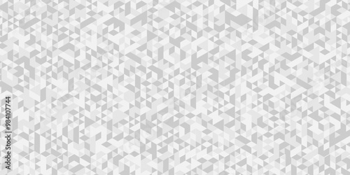 Modern surface creative diamond pattern gray low Polygon Mosaic triangle business texture background. white and gray geometric diamond geometry low poly graphic repeat pattern triangle facets design.