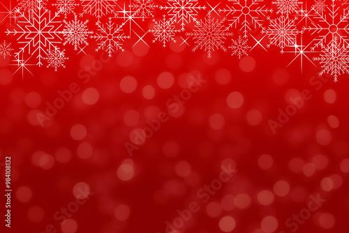 Red Christmas backgrounds with snowflakes. Red Christmas backgrounds with snowflakes and defocus lights. Abstract Background