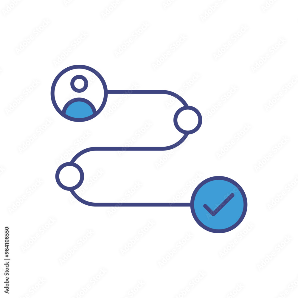 Customer Journey vector icon stock illustration Customer Journey vector icon stock illustration