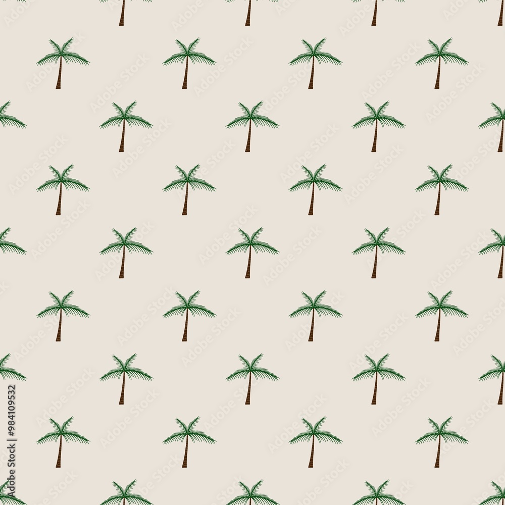 Pattern with palm trees Pattern with palm trees