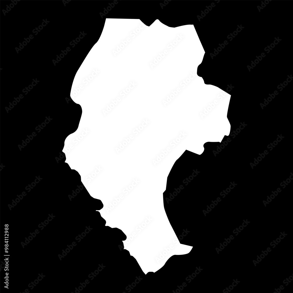 Agdash district map, administrative division of Azerbaijan.