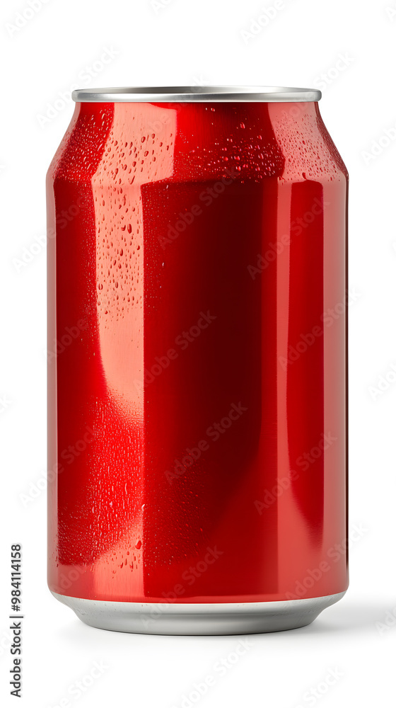 Red soda can mock up isolated on white background Red soda can mock up isolated on white background