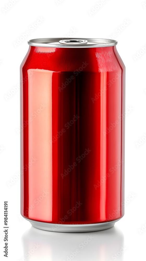Red soda can mock up isolated on white background Red soda can mock up isolated on white background