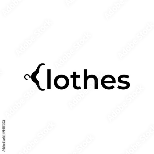 Hanger or Fashion text Logo design vector