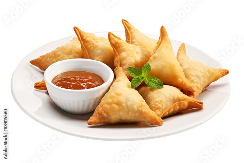 Samosa on a plate, Indian food