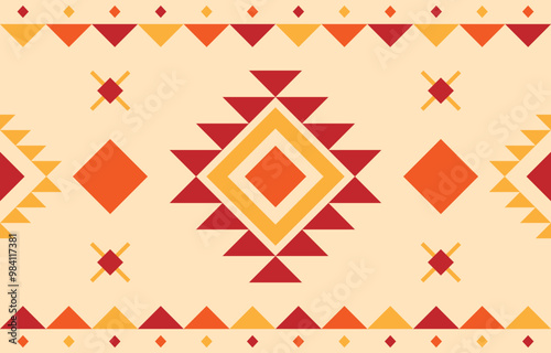 American native ethnic pattern created with porcupine quills, often used to decorate clothing, bags, and jewelry.