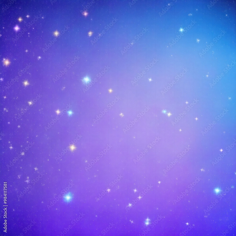 Obraz premium Glittering Blue and Purple Gradient Fantasy Sparkles Abstract Background