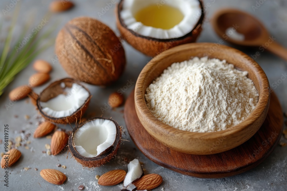 promote keto baking almond flour coconut oil essentials for delicious low-carb desserts ketofriendly bannerconcept promote keto baking almond flour coconut oil essentials for delicious low-carb desserts ketofriendly bannerconcept