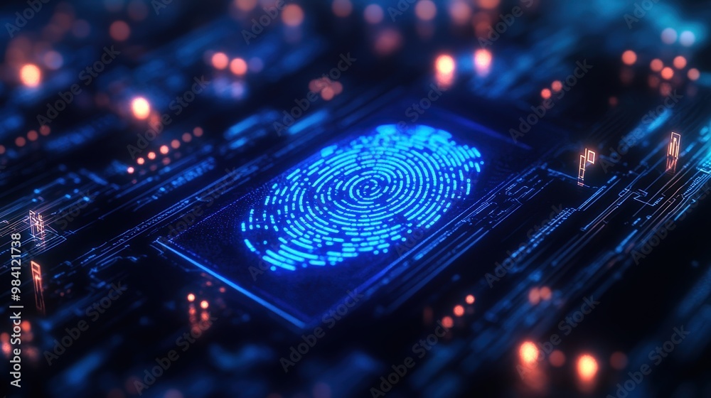 Futuristic biometric security solutions using fingerprint recognition for robust user authentication banner Futuristic biometric security solutions using fingerprint recognition for robust user authentication banner