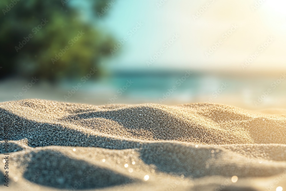 A serene beach scene with sand and gravel on the shore. Ideal for a vacation or relaxing getaway. A serene beach scene with sand and gravel on the shore. Ideal for a vacation or relaxing getaway.
