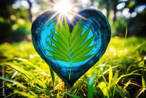 heart in grass