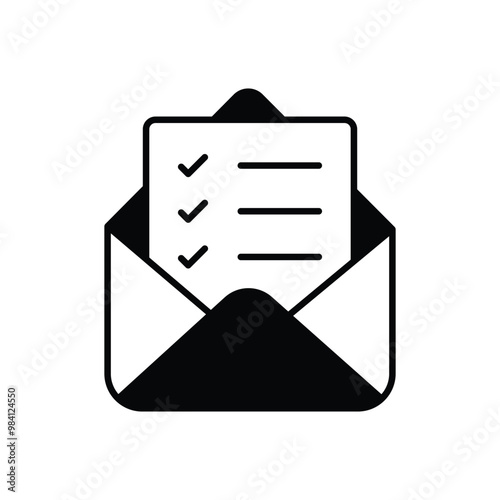 Email List vector icon stock illustration