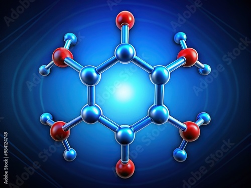 Structural formula of TNT explosive chemistry compound chemical structure photo