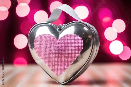 pink heart on a pink background