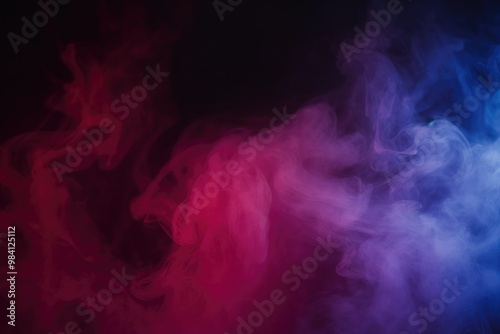 colorful smoke on black