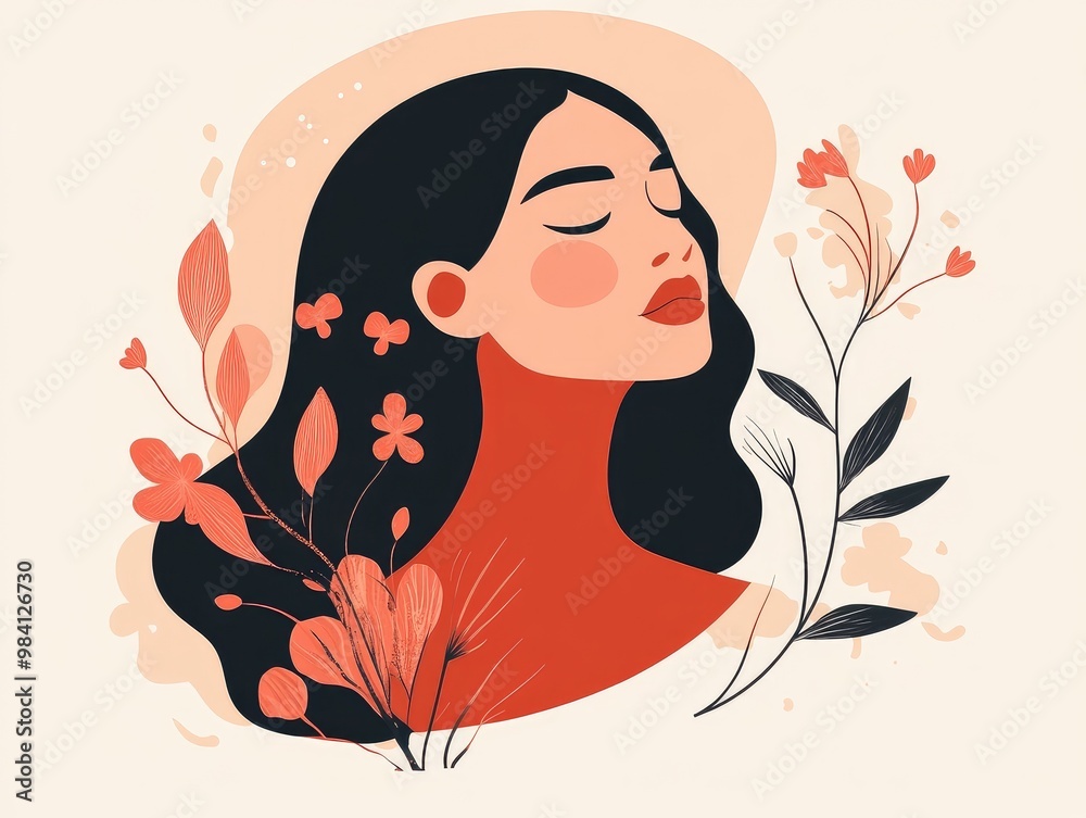 girl with flowers girl with flowers