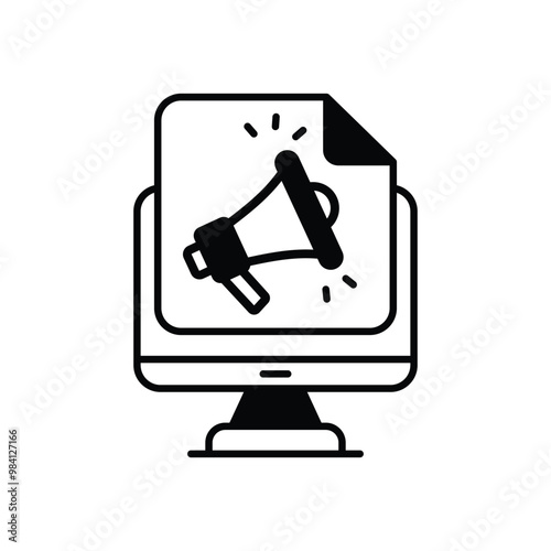 Digital Campaign vector icon stock illustration