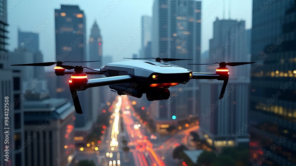 A drone flying over a modern cityscape, capturing stunning aerial views of skyscrapers and urban life. This visual showcases the intersection of technology and urban exploration. A drone flying over a modern cityscape, capturing stunning aerial views of skyscrapers and urban life. This visual showcases the intersection of technology and urban exploration.