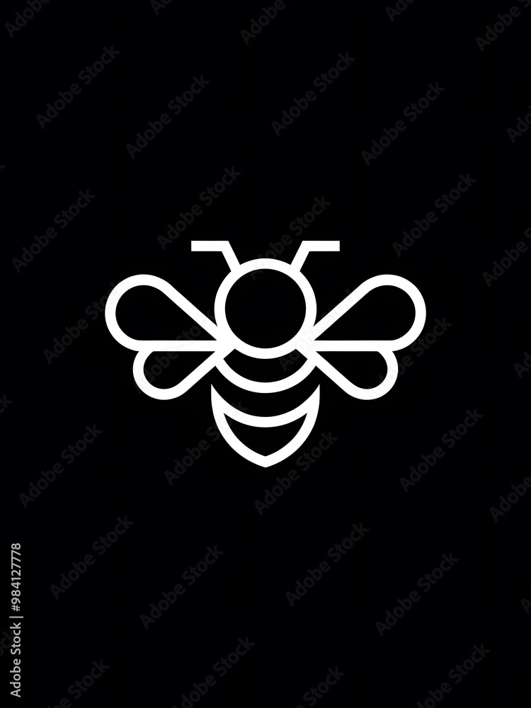 Fototapeta premium illustration of a flying bee