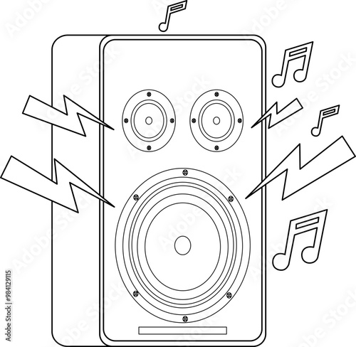 Sound Speaker Old Outline
