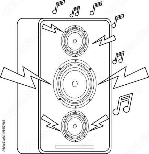 Sound Speaker Old Outline