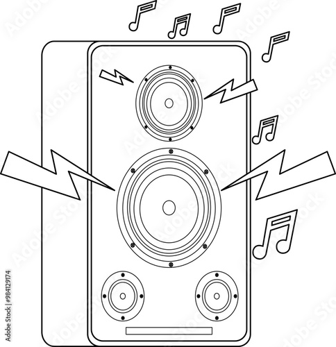 Sound Speaker Old Outline