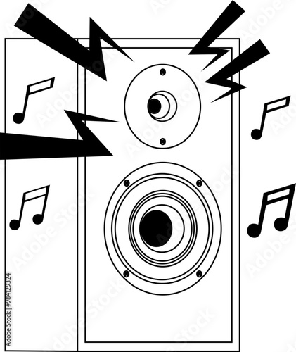 Sound Speaker Old Outline