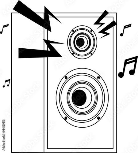 Sound Speaker Old Outline