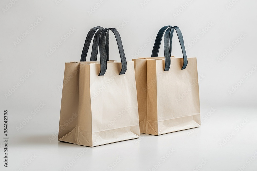 Simple Shopping Bag Mockup Isolated created with Generative AI Simple Shopping Bag Mockup Isolated created with Generative AI