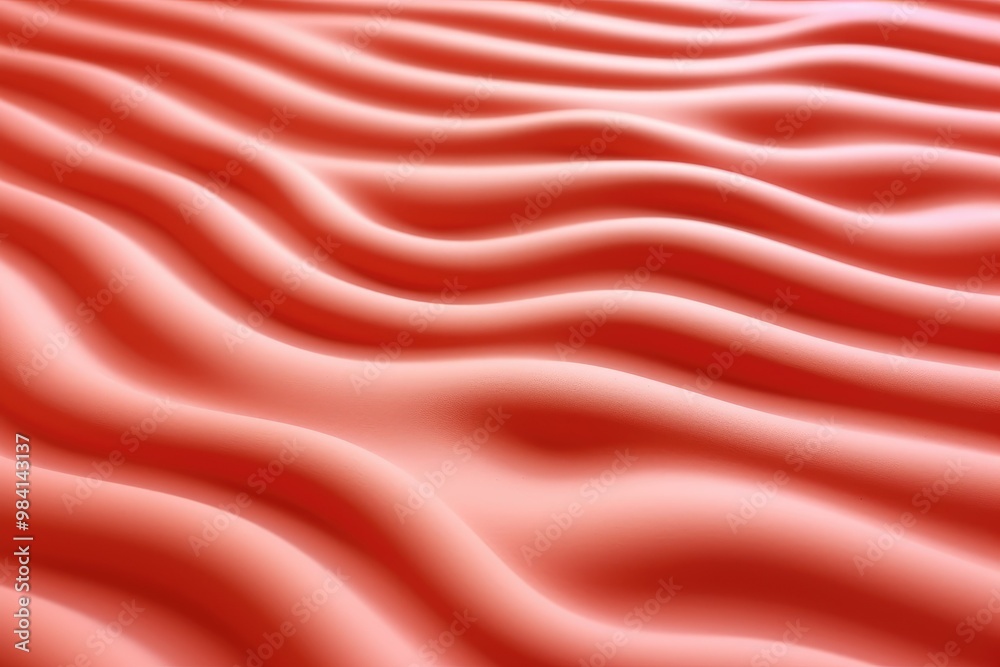 Naklejka premium Smooth red waves forming an abstract minimalist texture
