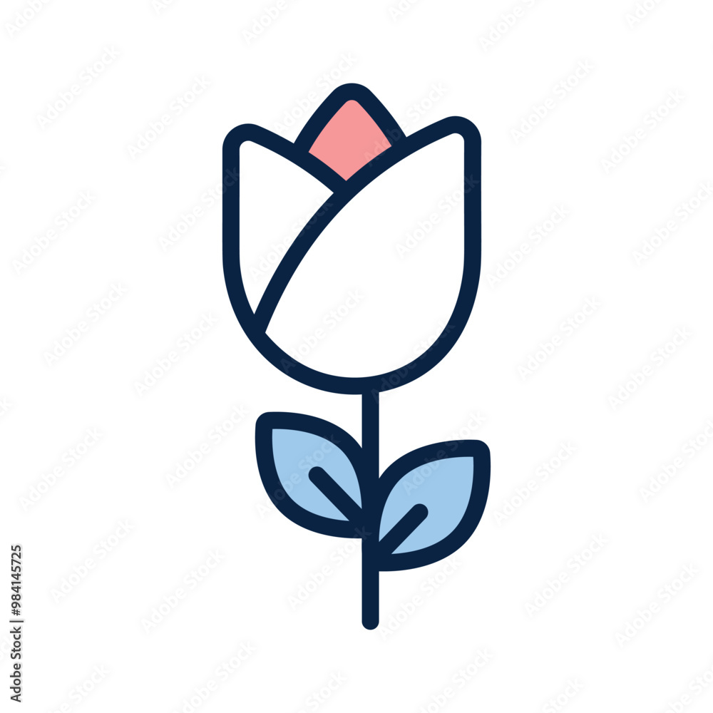 A vibrant tulip, adding color and beauty to the garden A vibrant tulip, adding color and beauty to the garden