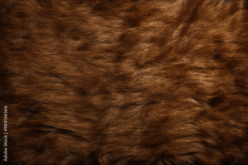 Naklejka premium Soft and fluffy brown fur texture for background of natural animal fur and elegant textile.