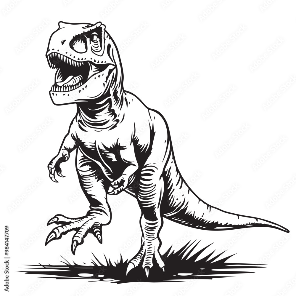 Megalosaurus image vector. Megalosaurus stand attack stock illustration Megalosaurus image vector. Megalosaurus stand attack stock illustration