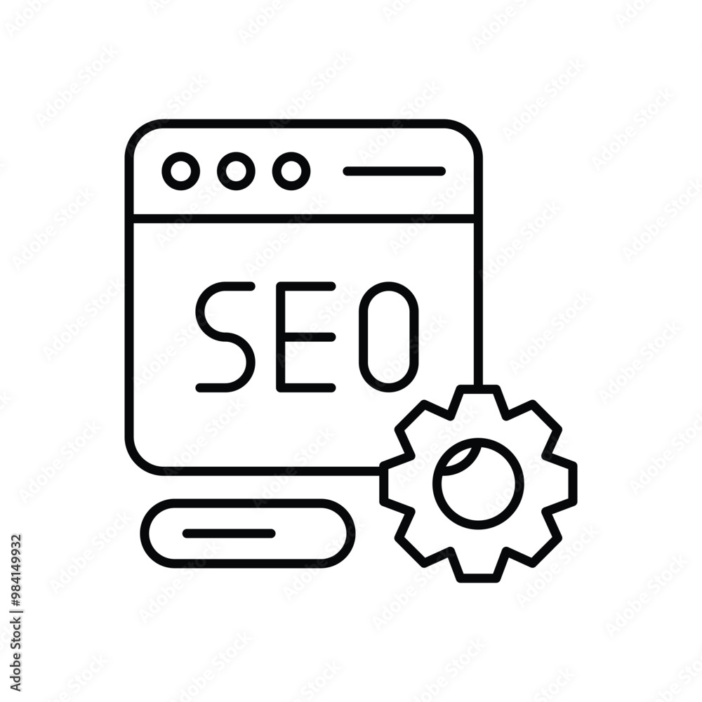 SEO vector icon stock illustration SEO vector icon stock illustration