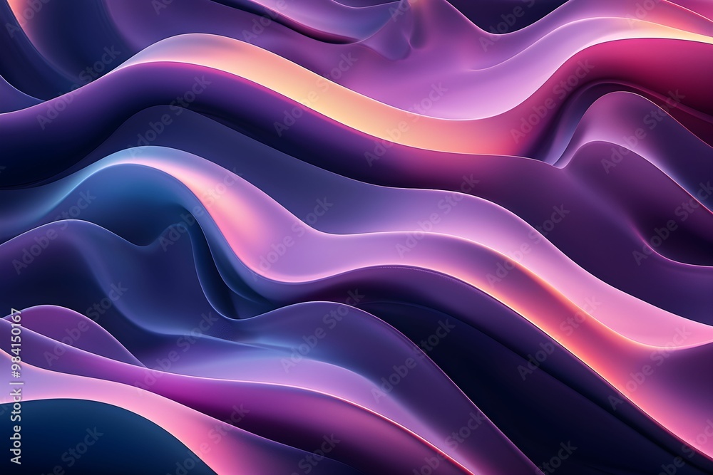 Obraz premium Colorful flow of abstract waves resembling a vibrant landscape