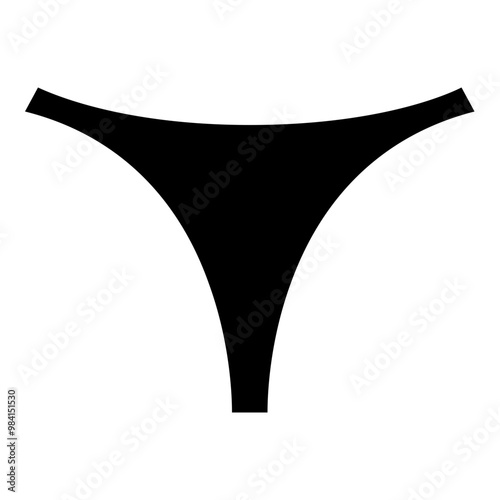 Underwear icon in filled glyph solid style. Simple bikini symbol vector illustration — pixel-perfect icon.