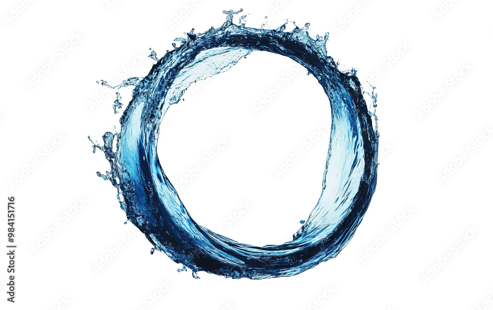 Circle water splash isolated on white or transparent background Circle water splash isolated on white or transparent background