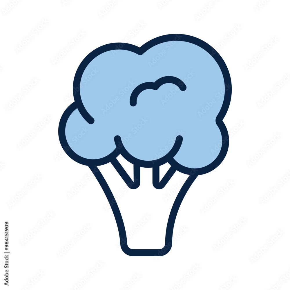 Broccoli vector design, isolated on white background, iron rich vegetable Broccoli vector design, isolated on white background, iron rich vegetable