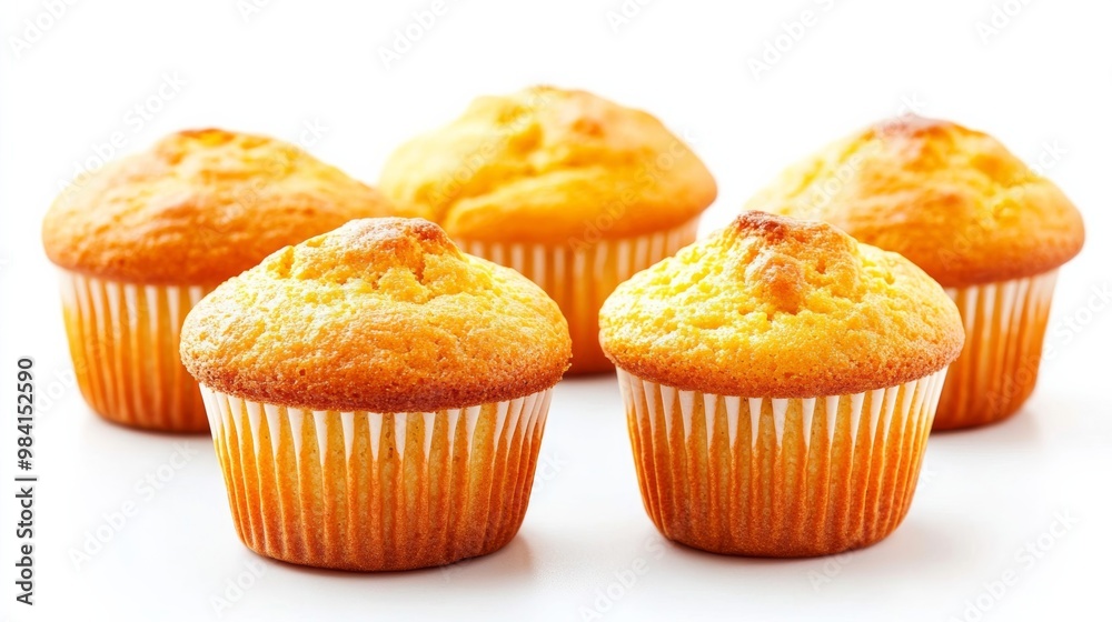 Freshly baked cornbread muffins with a golden crust and crumbly texture isolated on white background warm and rustic Thanksgiving treat Freshly baked cornbread muffins with a golden crust and crumbly texture isolated on white background warm and rustic Thanksgiving treat