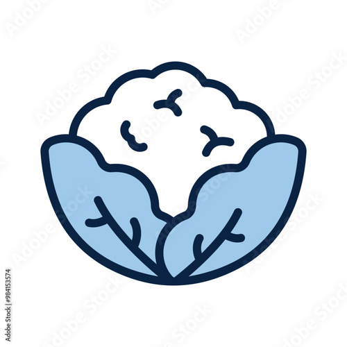Fresh cauliflower with green leaves, healthy and organic food