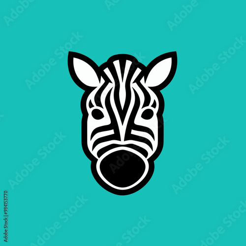 Zebra hand-drawn kids comic illustration. Cute vector doodle style cartoon illustration