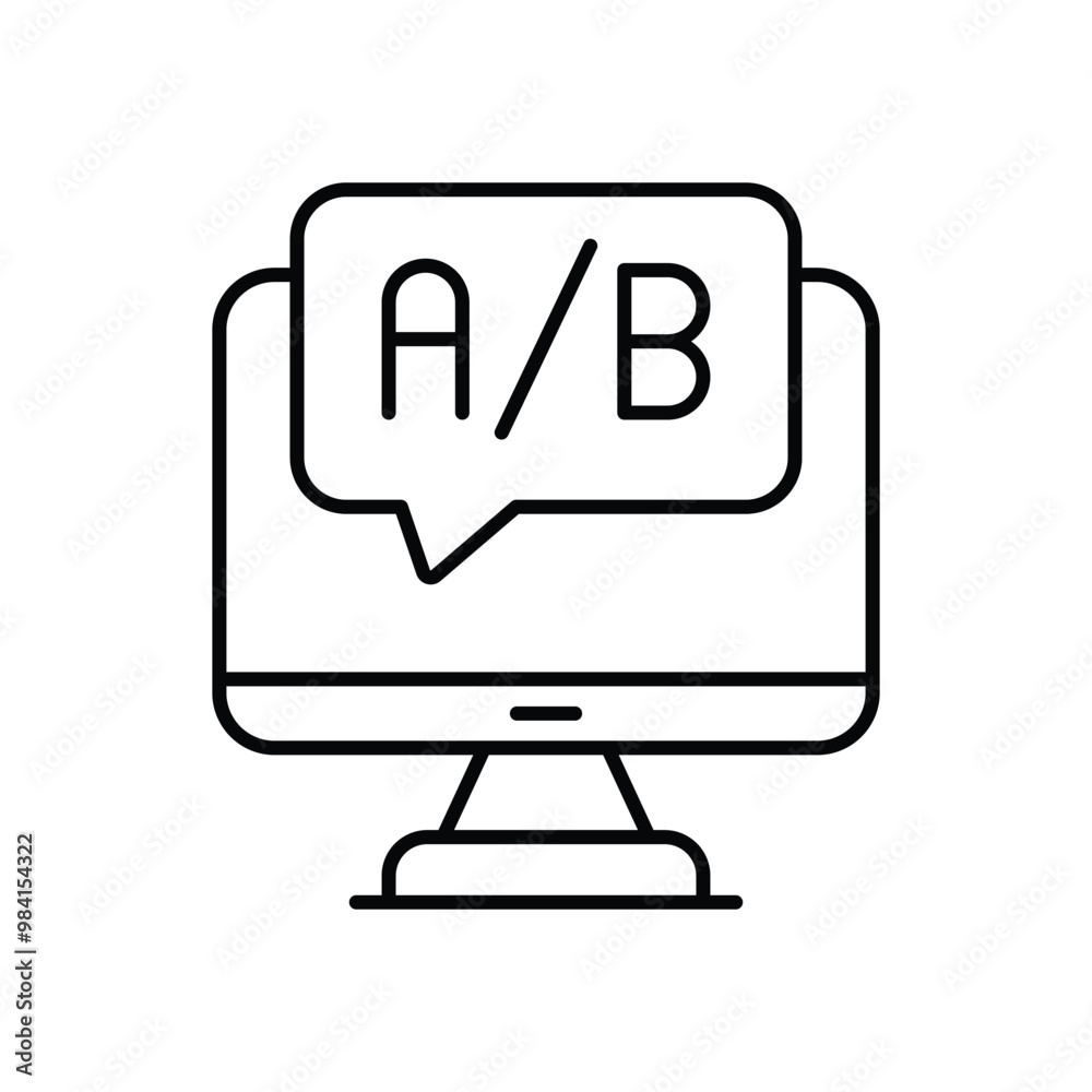 A/B Testing vector icon stock illustration A/B Testing vector icon stock illustration