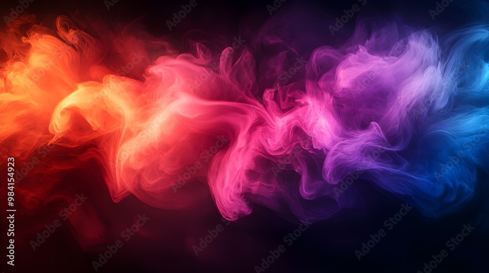 Dreamlike scene of swirling clouds and colorful waves, abstract concept, neon shades, hyper-realistic style, isolated on white background Dreamlike scene of swirling clouds and colorful waves, abstract concept, neon shades, hyper-realistic style, isolated on white background
