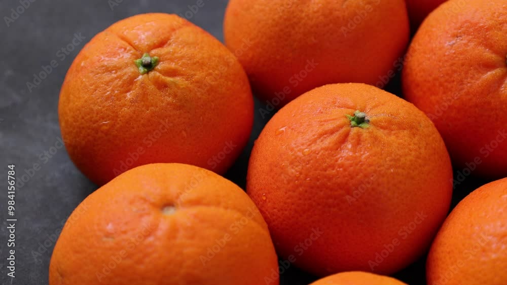 oranges fruit, closeup of orange fruit on wooden table 