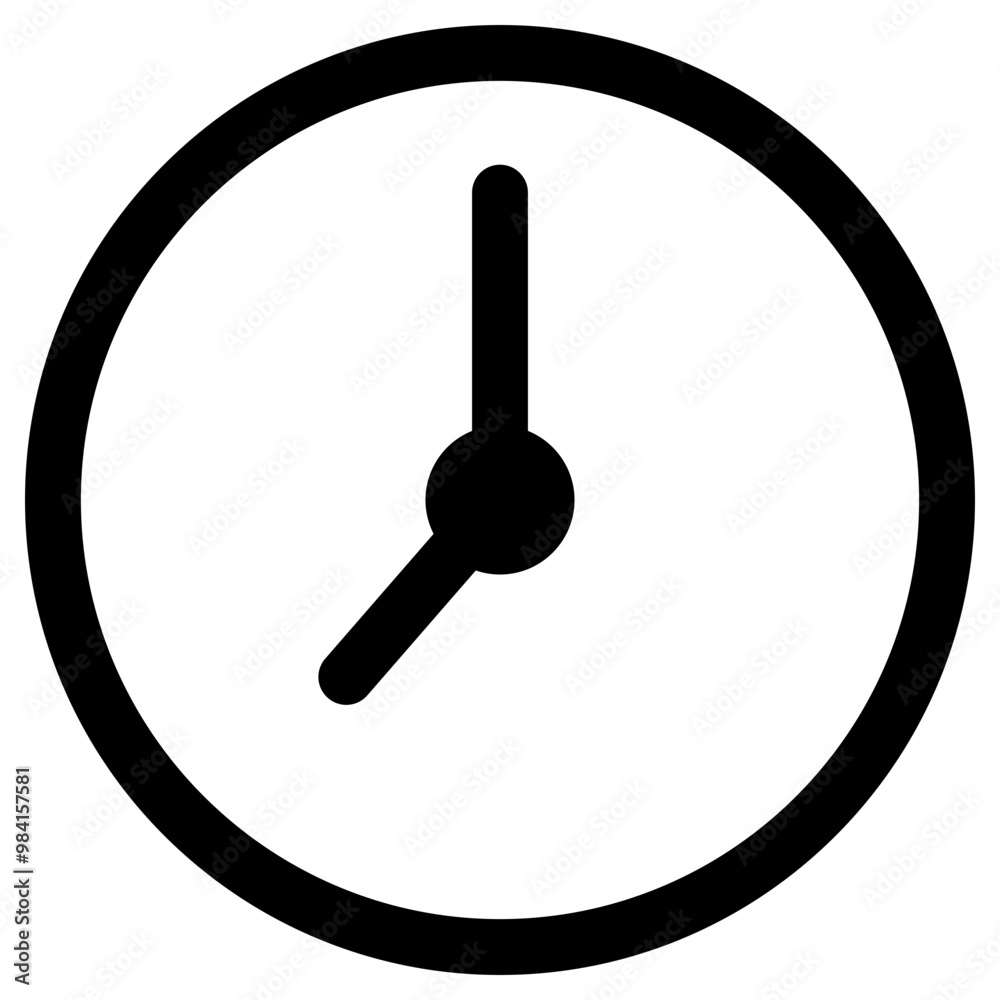 Seven o clock icon in STYLENAME. Simple time symbol vector illustration — pixel-perfect icon. Seven o clock icon in STYLENAME. Simple time symbol vector illustration — pixel-perfect icon.