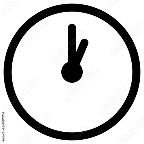 One o clock icon in STYLENAME. Simple time symbol vector illustration — pixel-perfect icon.