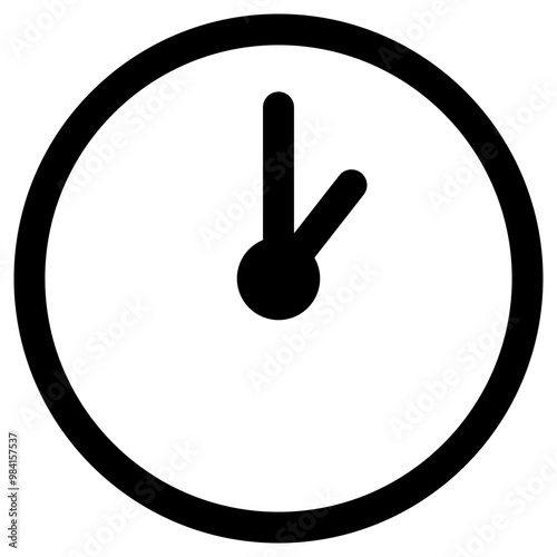 Two o'clock icon in STYLENAME. Simple time symbol vector illustration — pixel-perfect icon. photo