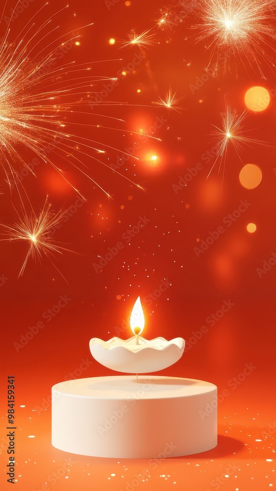 Banner design for diwali festival and podium,Diwali light decoration candle with fireworks,Stage,Product display Showcase design sparkle background,Deepavali,Dipavali,3D podium illustration. Banner design for diwali festival and podium,Diwali light decoration candle with fireworks,Stage,Product display Showcase design sparkle background,Deepavali,Dipavali,3D podium illustration.