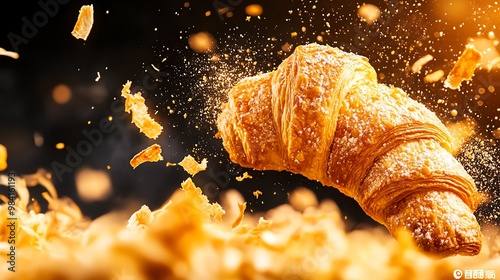 Gelatofilled croissant from Florence Italy photo